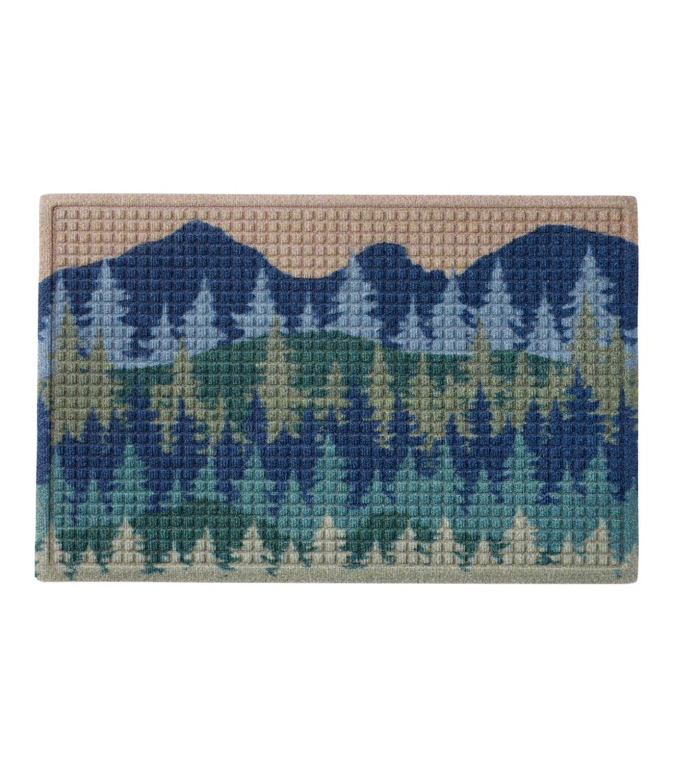 Printed Recycled Waterhog Doormat, Pine Trees | L.L.Bean Featured