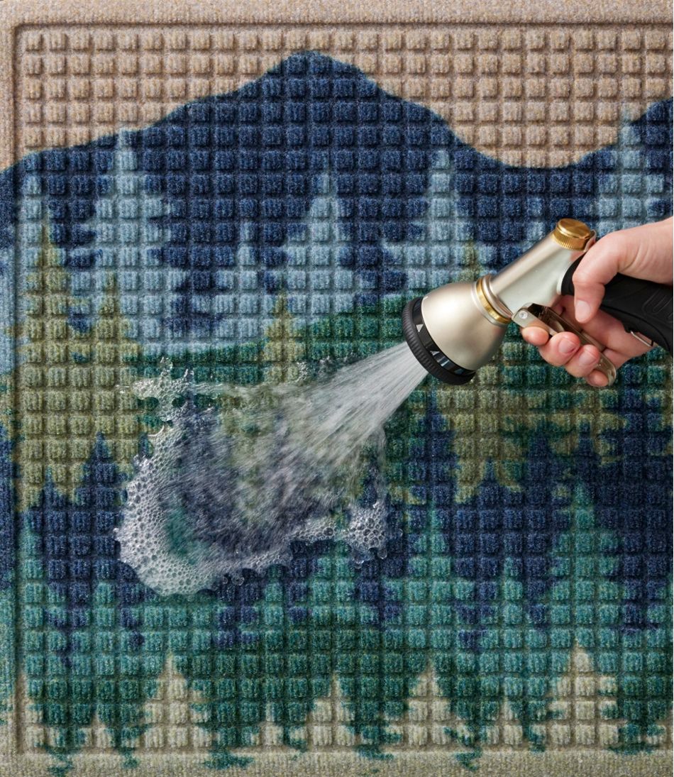 Printed Recycled Waterhog Doormat, Pine Trees | L.L.Bean Featured