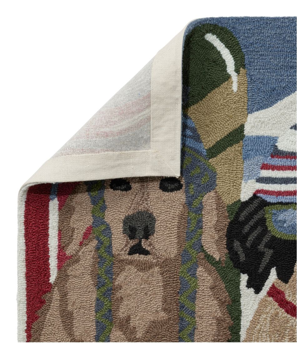 Indoor/Outdoor Vacationland Rug, Dogs Skiing | L.L.Bean Best Seller