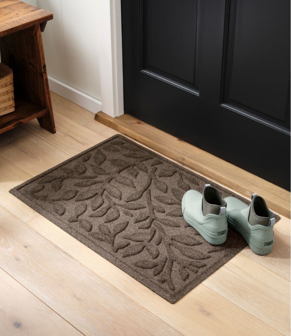 Heavyweight Recycled Waterhog Doormat, Woodland Leaf | L.L.Bean Exclusive