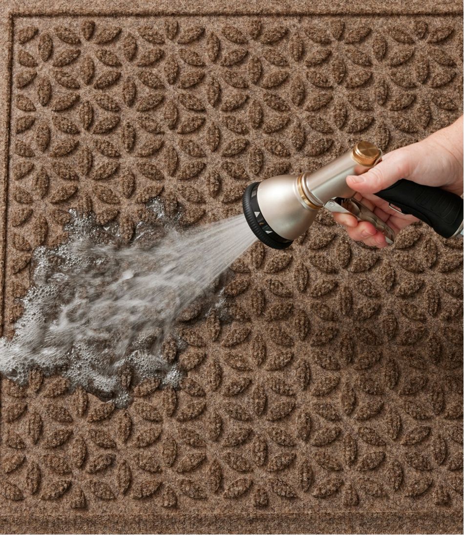 Heavyweight Recycled Waterhog Doormat, Blooming Circles | L.L.Bean Great Value