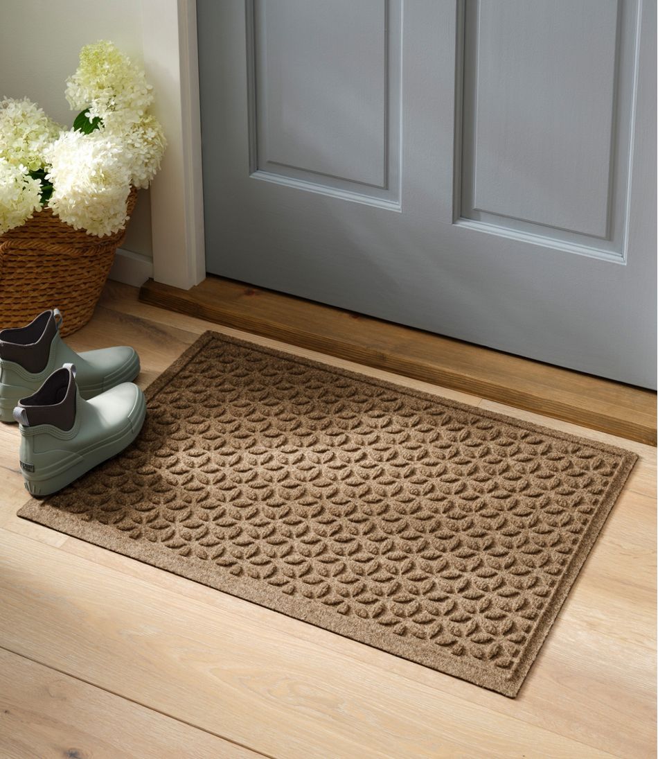 Heavyweight Recycled Waterhog Doormat, Blooming Circles | L.L.Bean Great Value