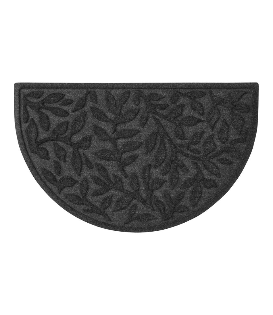 Heavyweight Recycled Waterhog Doormat, Half Round, Woodland Leaf | L.L.Bean Featured