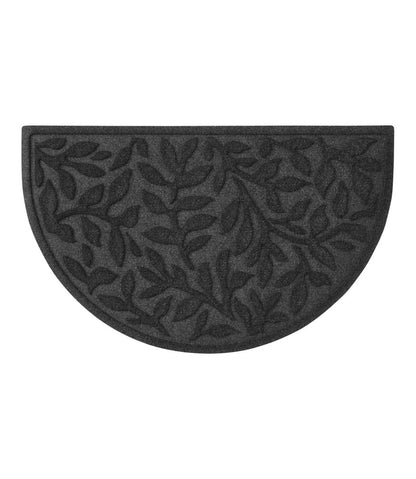 Heavyweight Recycled Waterhog Doormat, Half Round, Woodland Leaf | L.L.Bean Featured
