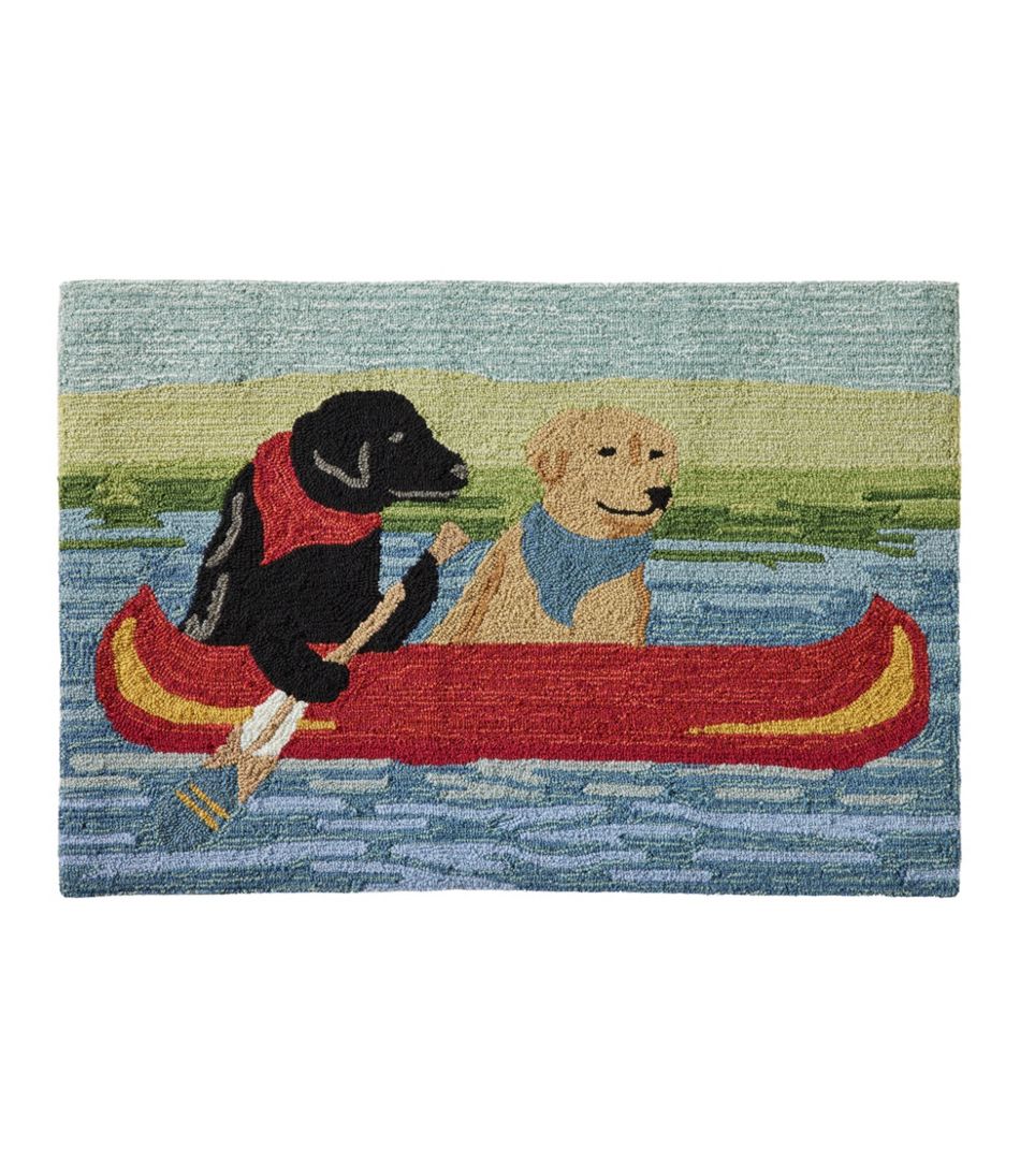 Indoor/Outdoor Vacationland Rug, Dog Canoe | L.L.Bean Popular