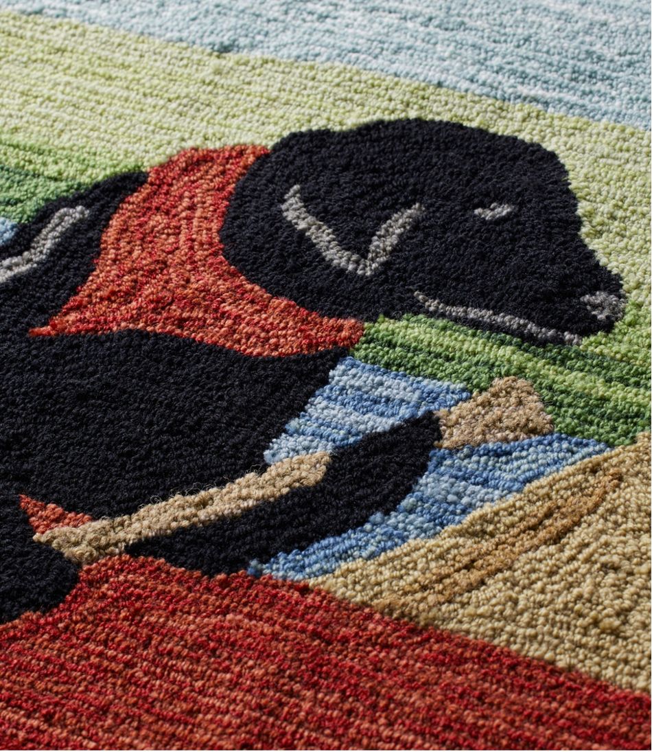 Indoor/Outdoor Vacationland Rug, Dog Canoe | L.L.Bean Popular
