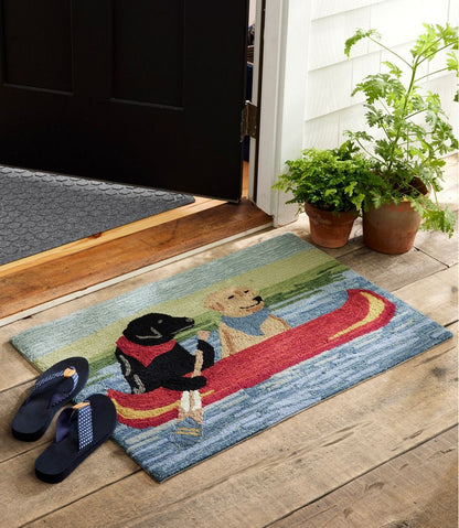 Indoor/Outdoor Vacationland Rug, Dog Canoe | L.L.Bean Popular