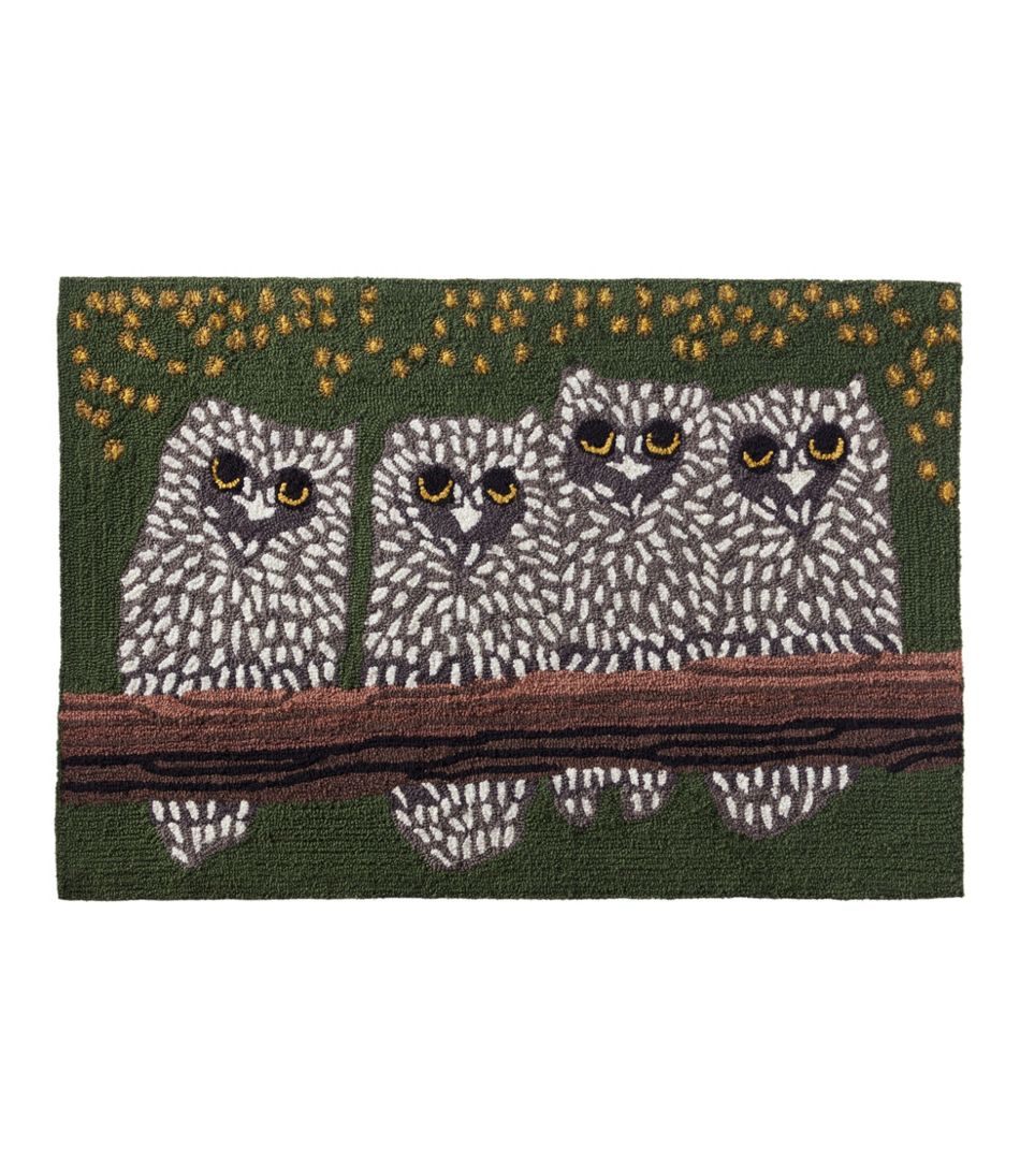 Indoor/Outdoor Vacationland Rug, Owls | L.L.Bean Exclusive