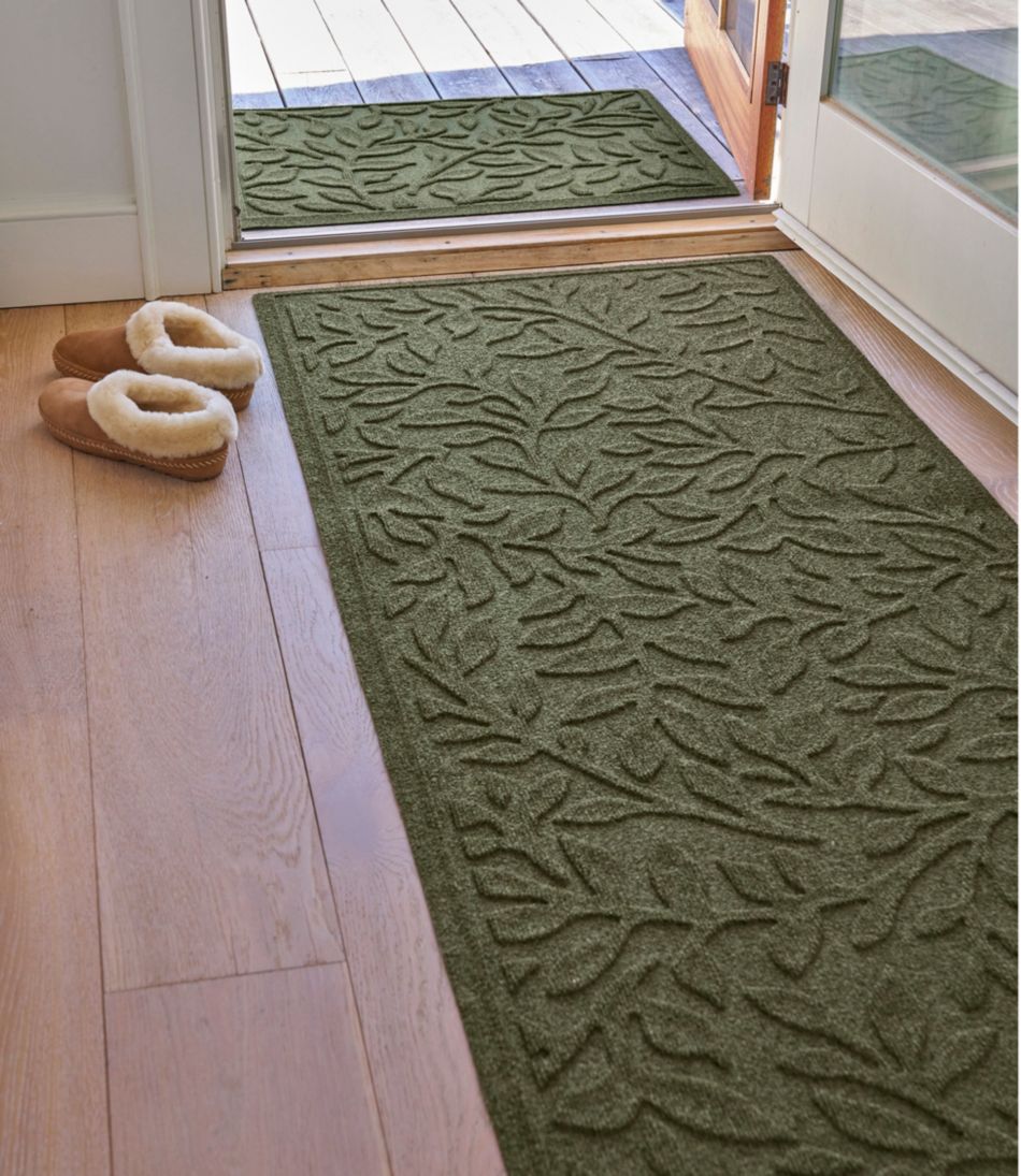 Heavyweight Recycled Waterhog Mat Runner, Woodland Leaf | L.L.Bean Essential