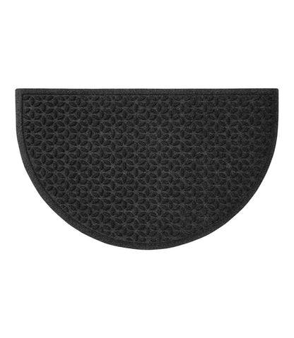 Heavyweight Recycled Waterhog Doormat, Half Round, Blooming Circles | L.L.Bean Everyday
