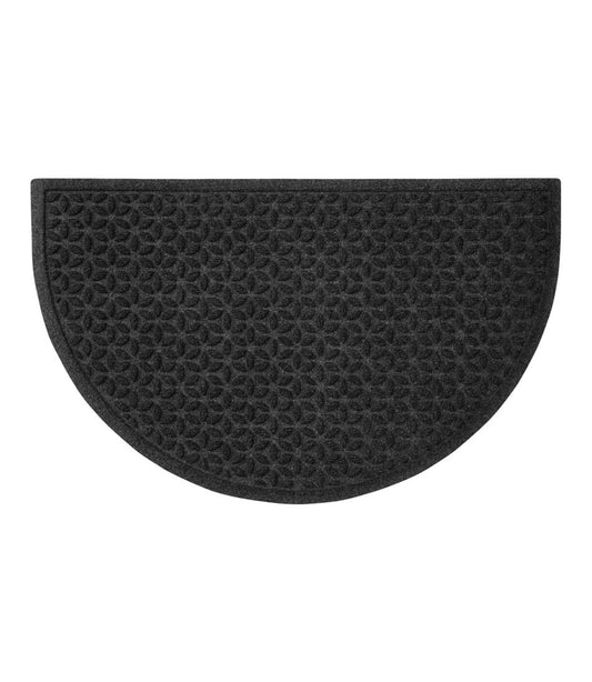 Heavyweight Recycled Waterhog Doormat, Half Round, Blooming Circles | L.L.Bean Everyday