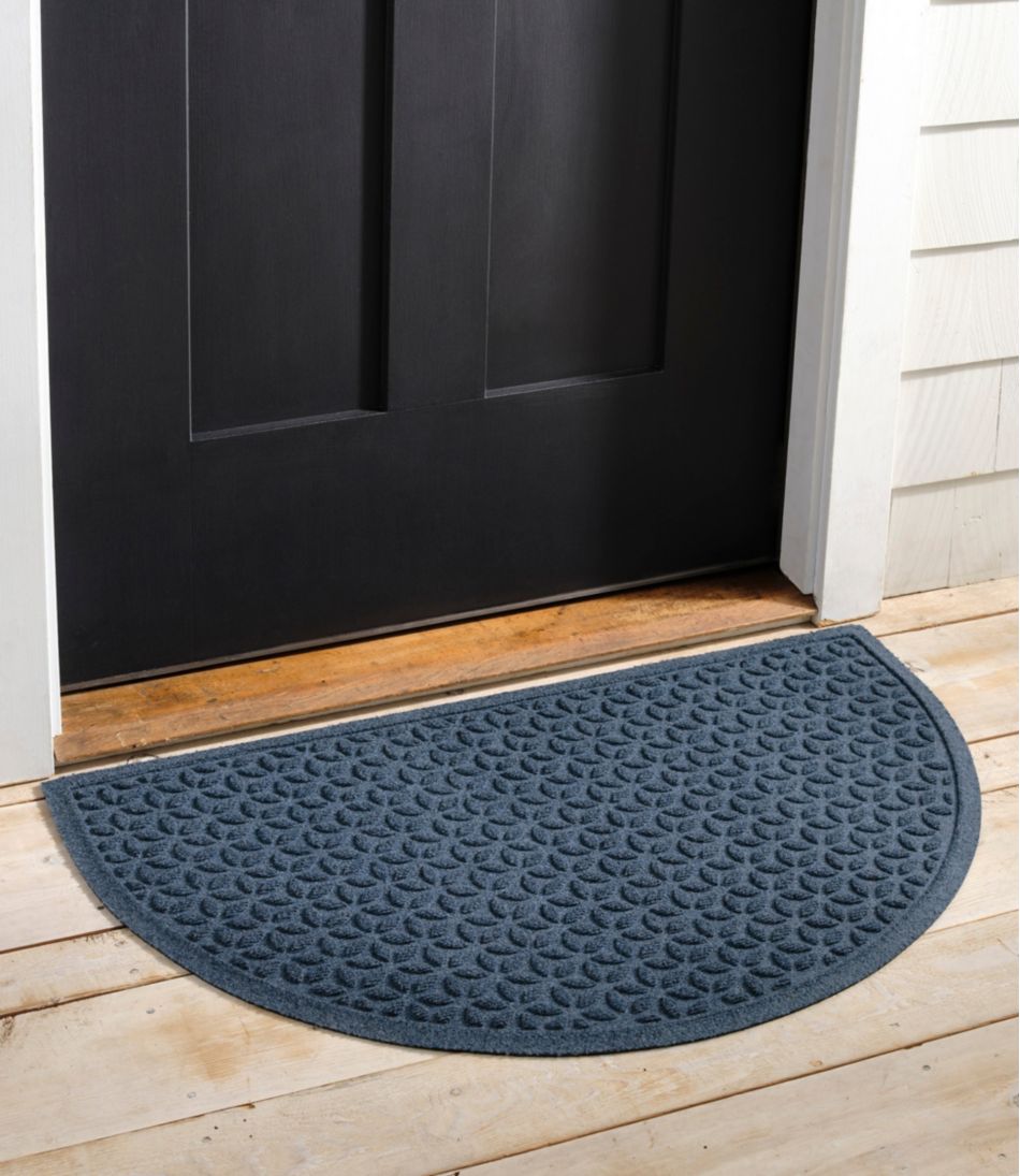 Heavyweight Recycled Waterhog Doormat, Half Round, Blooming Circles | L.L.Bean Everyday