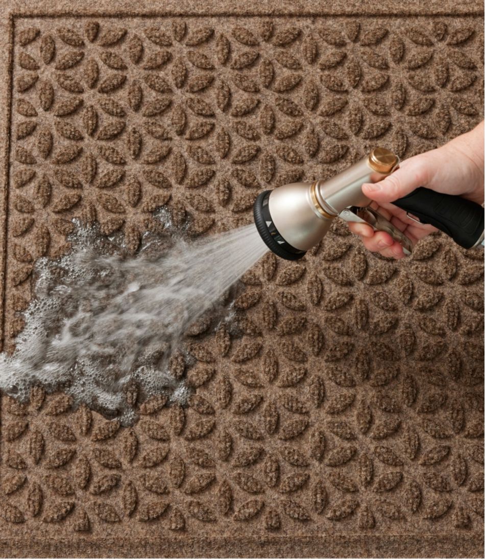 Heavyweight Recycled Waterhog Mat Runner, Blooming Circles | L.L.Bean Great Value