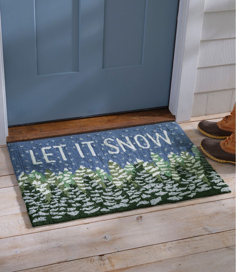 Indoor/Outdoor Vacationland Rug, Frosted Trees | L.L.Bean Recommended