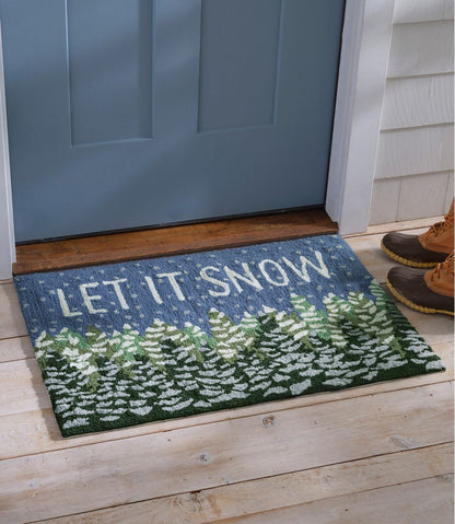 Indoor/Outdoor Vacationland Rug, Frosted Trees | L.L.Bean Recommended