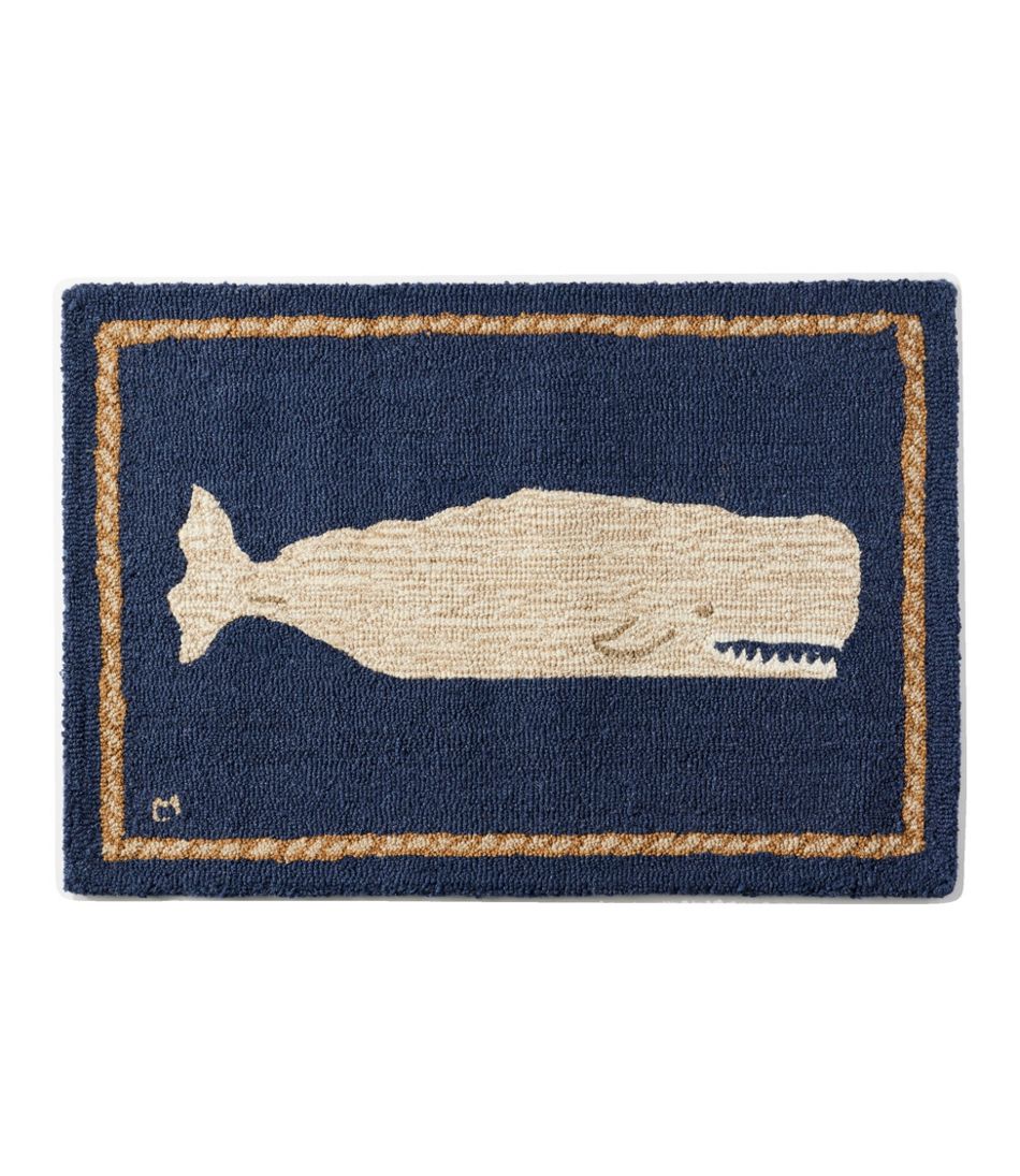 Wool Hooked Novelty Rug, Whale | L.L.Bean Classic