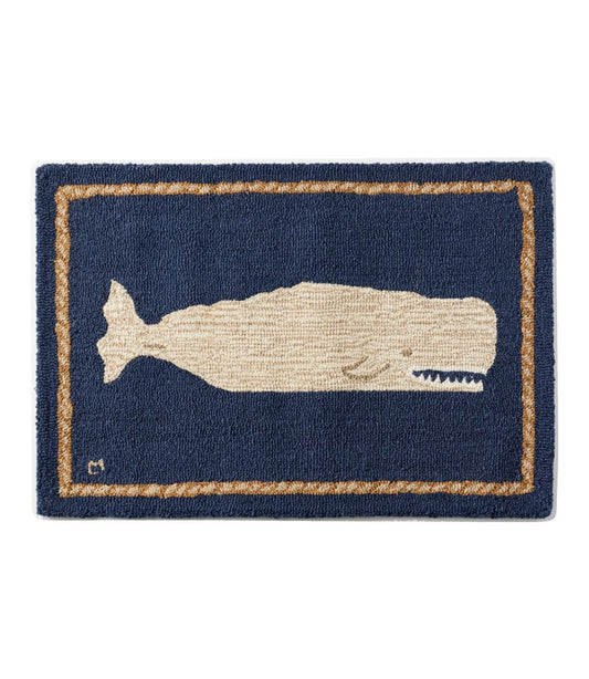 Wool Hooked Novelty Rug, Whale | L.L.Bean Classic