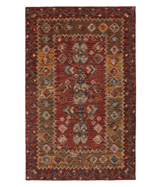 Double Border Wool Hooked Rug, Sienna Multi | L.L.Bean Exclusive