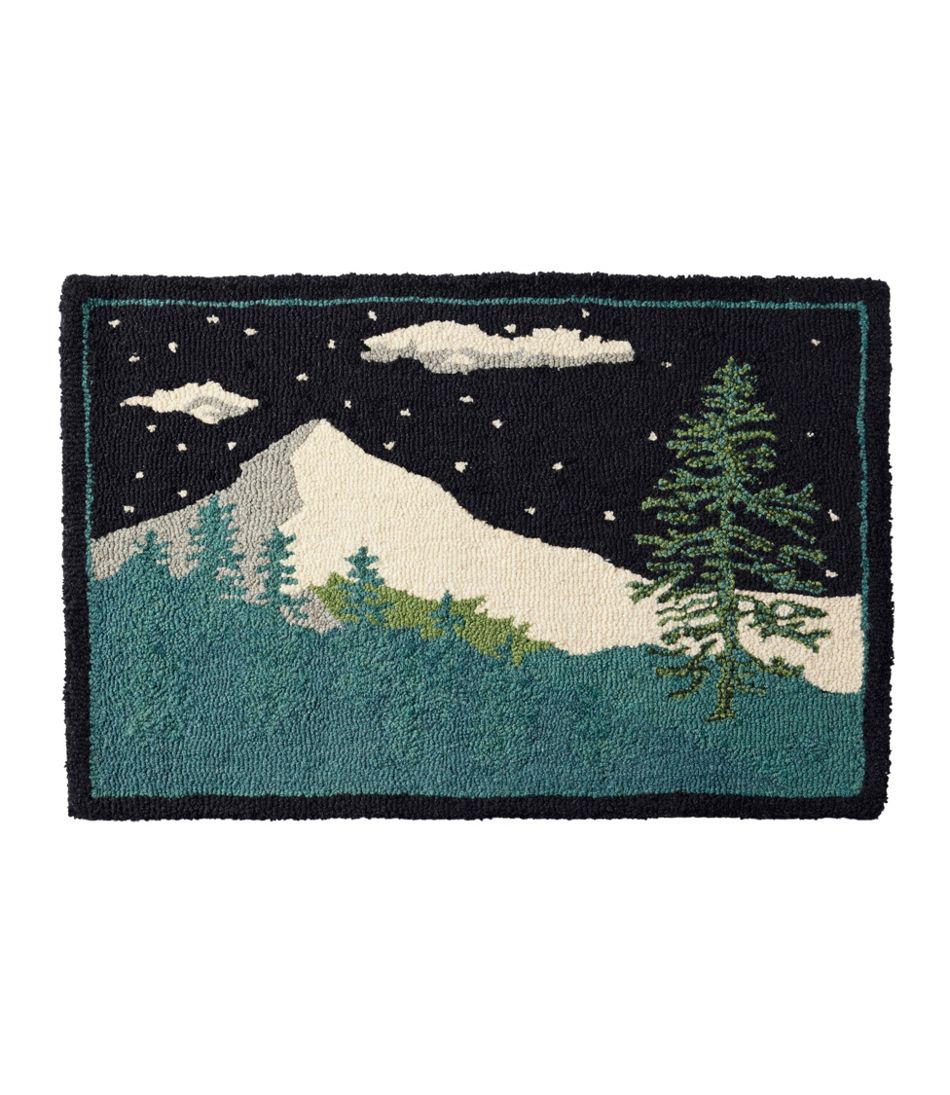 Wool Hooked Novelty Rug, Winter Woods | L.L.Bean Essential