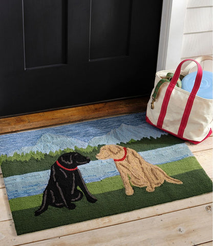 Indoor/Outdoor Vacationland Rug, Mountain Dogs | L.L.Bean Everyday