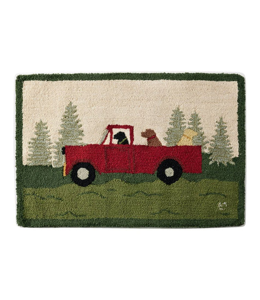 Wool Hooked Novelty Rug, Dog Caravan | L.L.Bean Trending