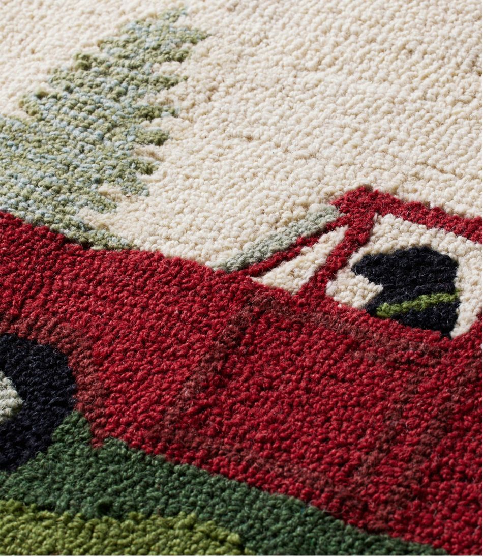Wool Hooked Novelty Rug, Dog Caravan | L.L.Bean Trending