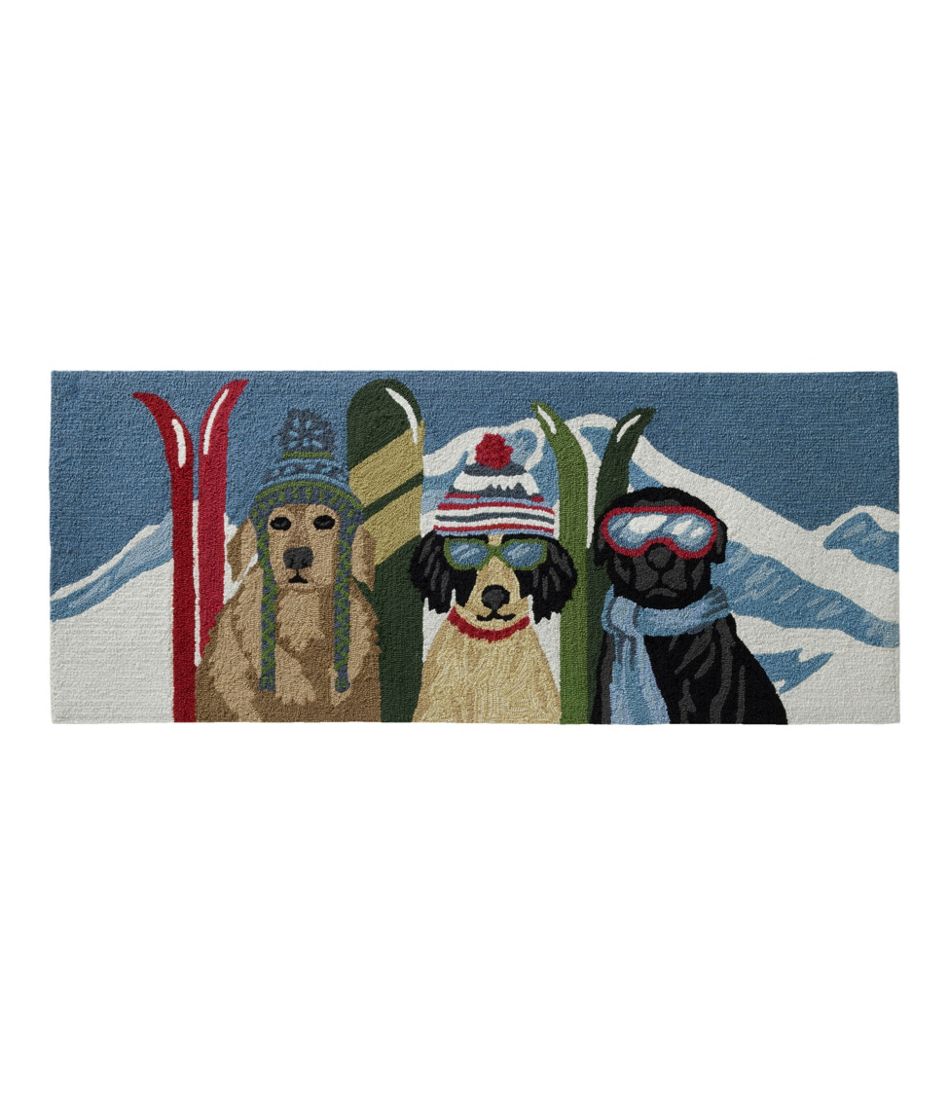 Indoor/Outdoor Vacationland Runner, Dogs Skiing | L.L.Bean Signature