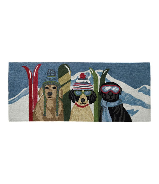 Indoor/Outdoor Vacationland Runner, Dogs Skiing | L.L.Bean Signature