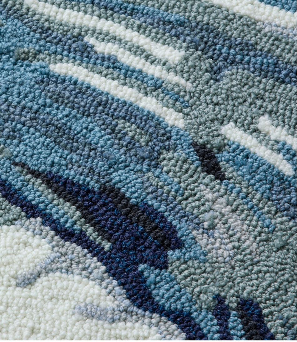 Indoor/Outdoor Vacationland Rug, Ocean Waves | L.L.Bean Classic