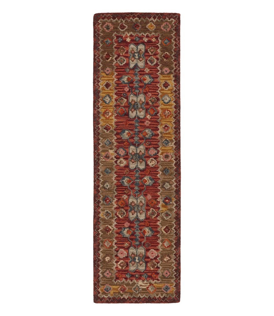 Double Border Wool Hooked Runner, Sienna Multi | L.L.Bean Latest