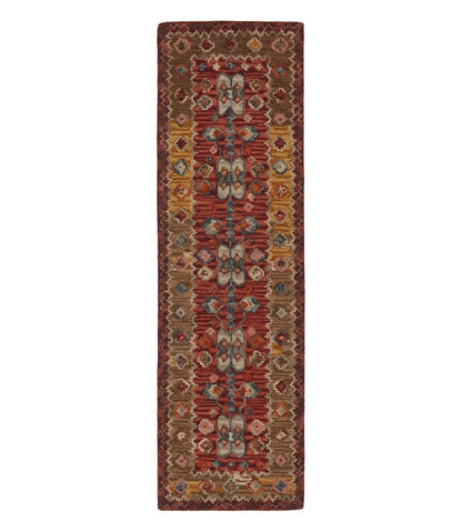 Double Border Wool Hooked Runner, Sienna Multi | L.L.Bean Latest