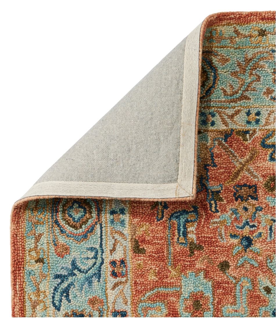 Single Border Terracotta Wool Tufted Rug | L.L.Bean Trending