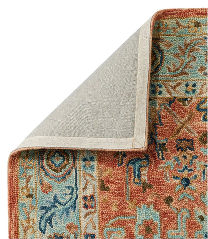 Single Border Terracotta Wool Tufted Rug | L.L.Bean Trending