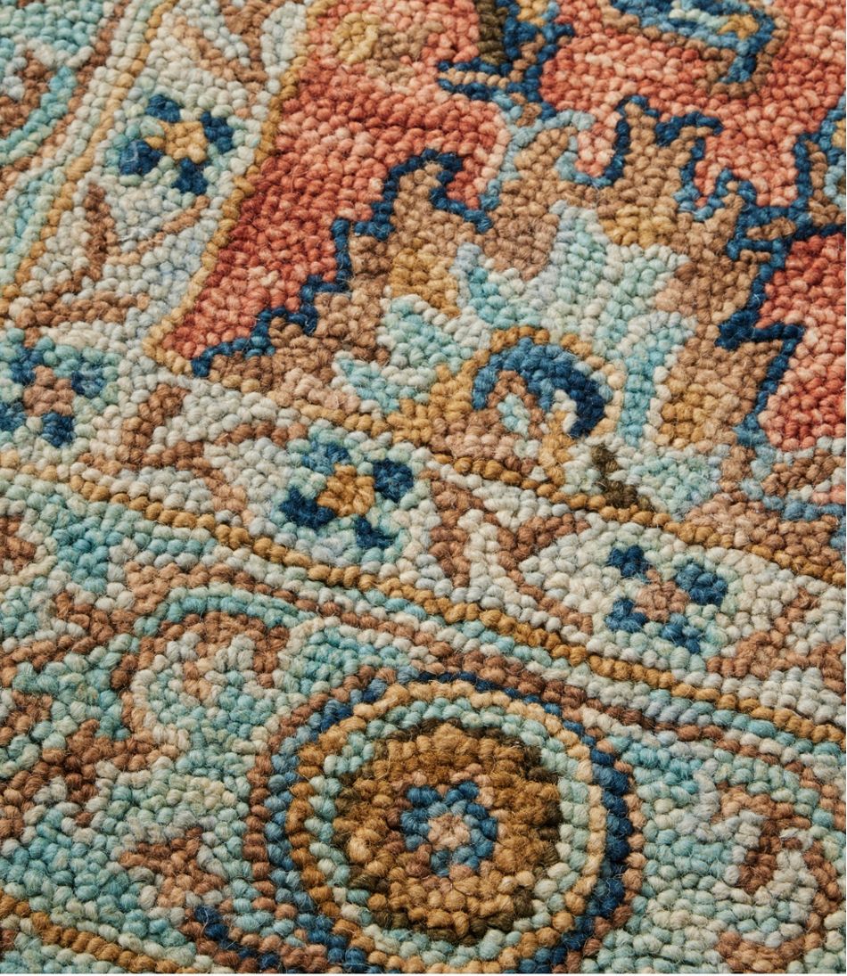 Single Border Terracotta Wool Tufted Rug | L.L.Bean Trending