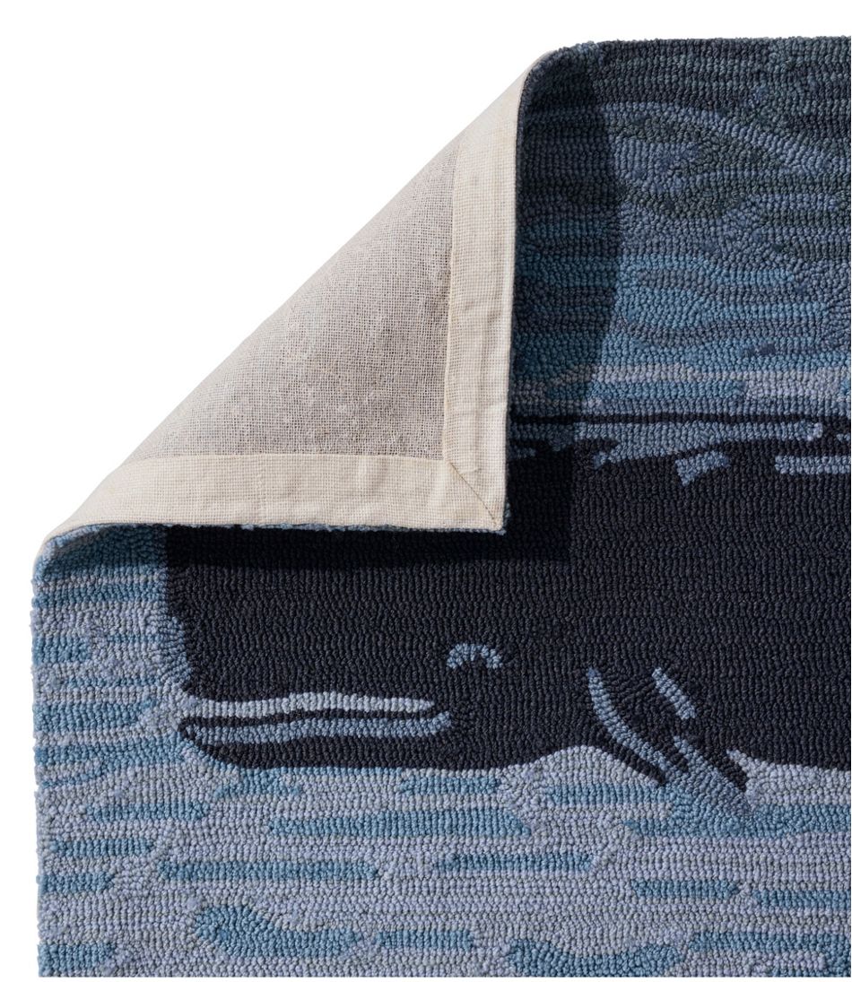 Indoor/Outdoor Vacationland Rug, Coastal Whale | L.L.Bean Recommended