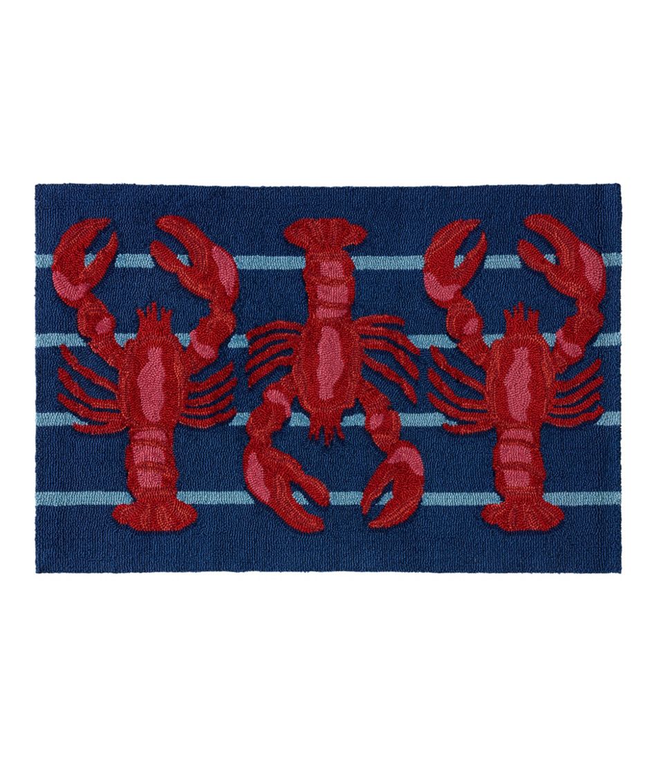 Indoor/Outdoor Vacationland Rug, Lobsters | L.L.Bean Essential