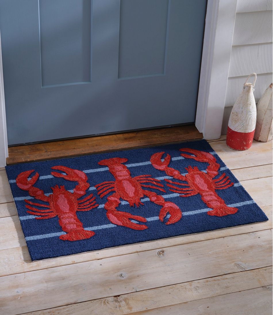 Indoor/Outdoor Vacationland Rug, Lobsters | L.L.Bean Essential