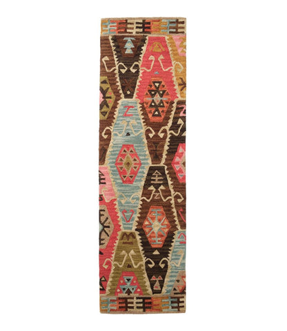Rustic Geometric Wool Hooked Runner | L.L.Bean Everyday