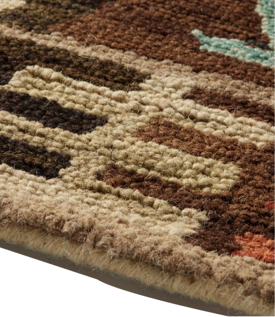 Rustic Geometric Wool Hooked Runner | L.L.Bean Everyday