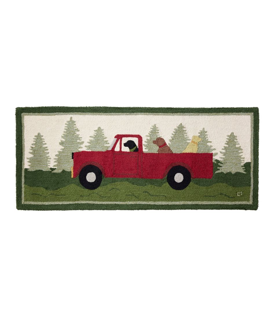 Wool Hooked Novelty Runner, Dog Caravan | L.L.Bean Exclusive