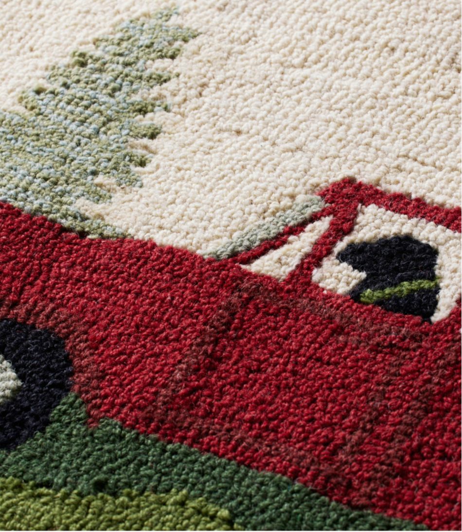 Wool Hooked Novelty Runner, Dog Caravan | L.L.Bean Exclusive