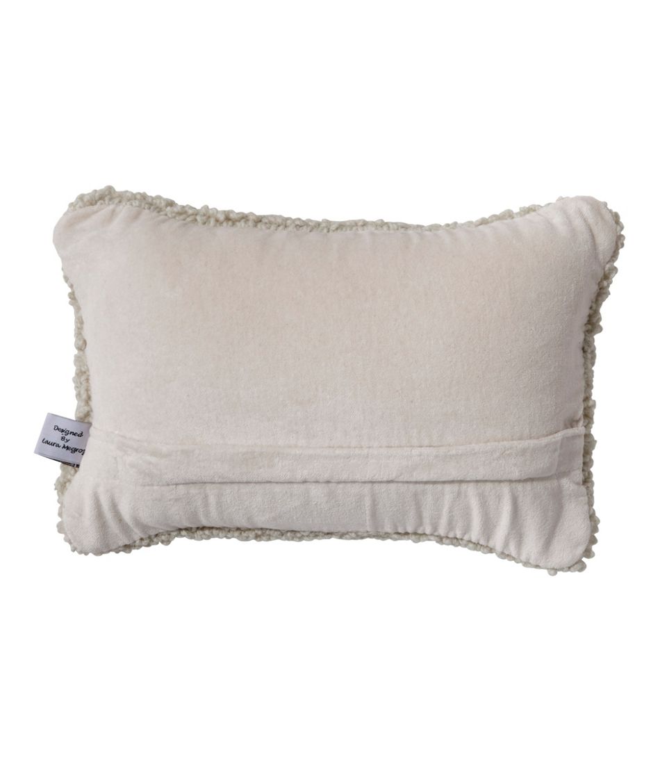 Wool Hooked Throw Pillow, Blueberries, 8" x 12" | L.L.Bean Value