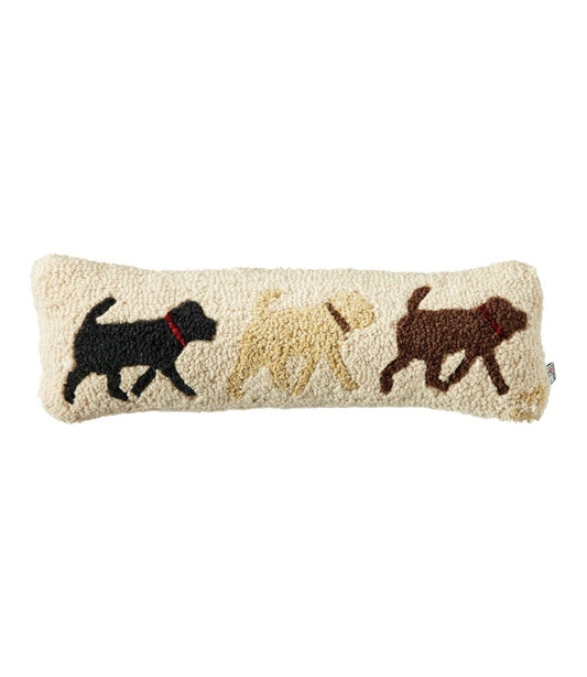 Wool Hooked Throw Pillow, Lab Trio, 8" x 24" | L.L.Bean Latest