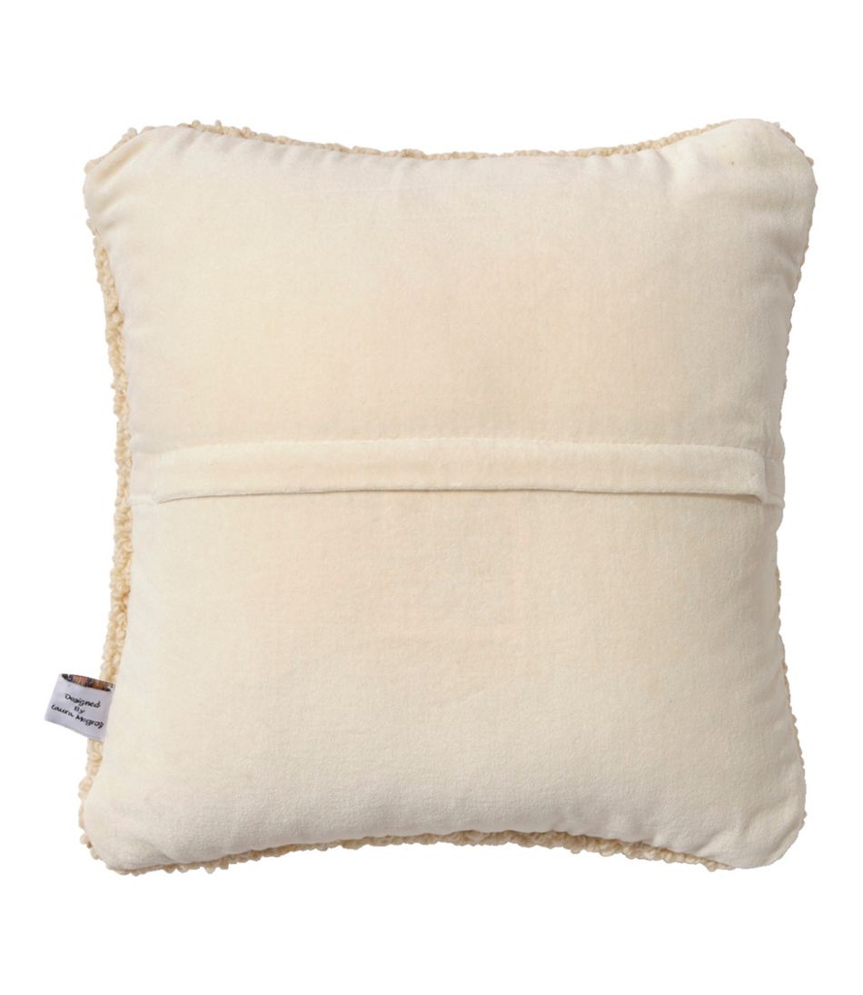 Wool Hooked Throw Pillow, Yellow Dog, 14" x 14" | L.L.Bean Featured
