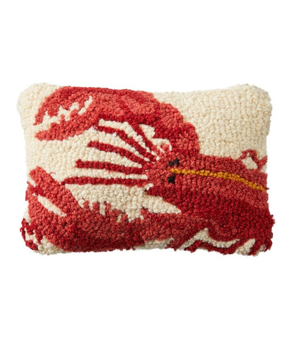 Wool Hooked Throw Pillow, Lobster, 8" x 12" | L.L.Bean Popular