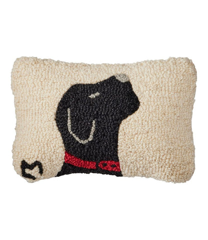 Wool Hooked Throw Pillow, Black Labrador, 8" x 12" | L.L.Bean Trending