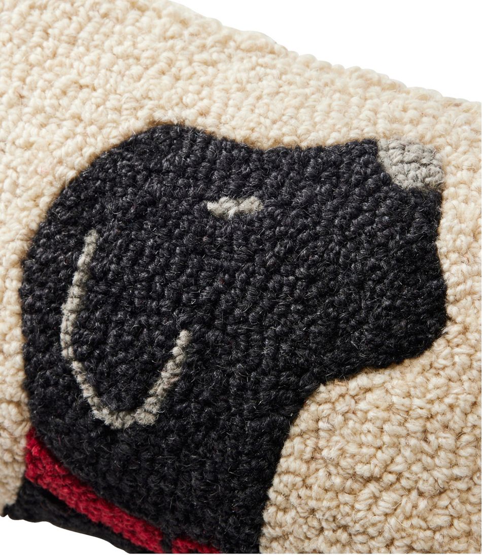 Wool Hooked Throw Pillow, Black Labrador, 8" x 12" | L.L.Bean Trending