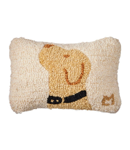 Wool Hooked Throw Pillow, Yellow Labrador, 8" x 12" | L.L.Bean Recommended