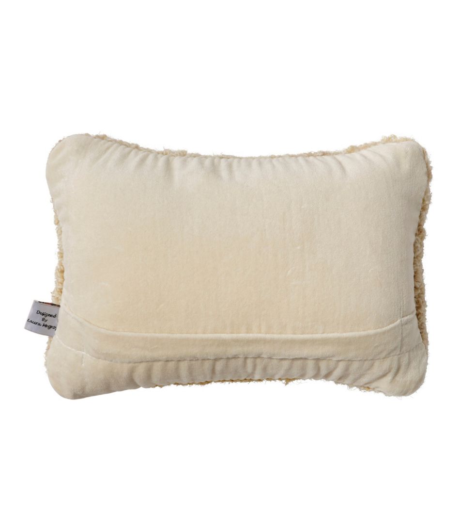 Wool Hooked Throw Pillow, Yellow Labrador, 8" x 12" | L.L.Bean Recommended