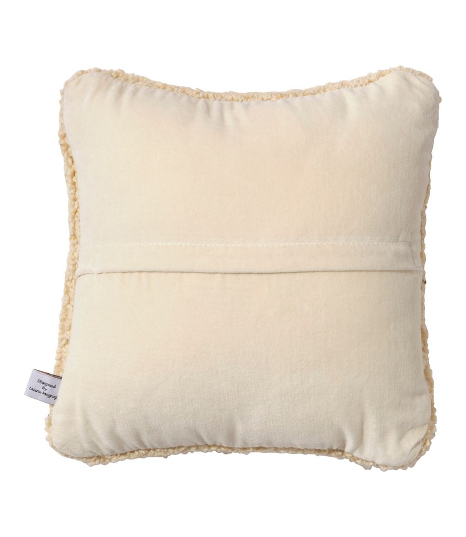 Wool Hooked Throw Pillow, Black Dog, 14" x 14" | L.L.Bean Classic